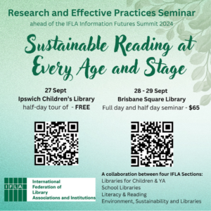 Scannable QR codes for free Friday library tour and weekend seminar